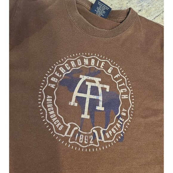 Abercrombie Fitch Men Sz M Muscle Shirt Spell Moose Logo Adirondacks Upstate NY - Picture 6 of 12